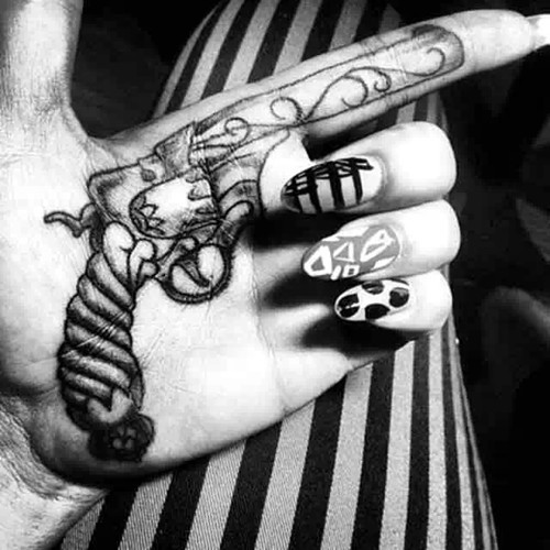 个性创意手指纹身