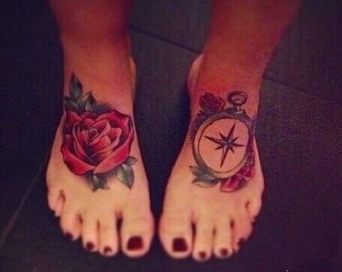 脚背纹身  给你不一样的风景