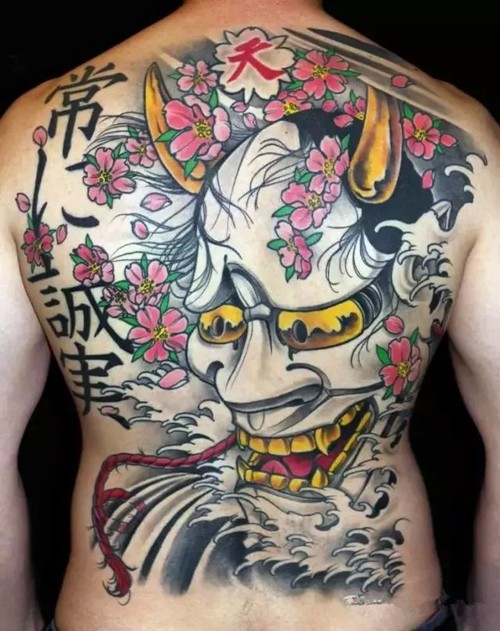 经典满背般若纹身