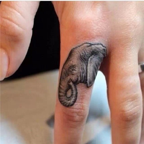 小清新纹身系列之手指上的艺术品