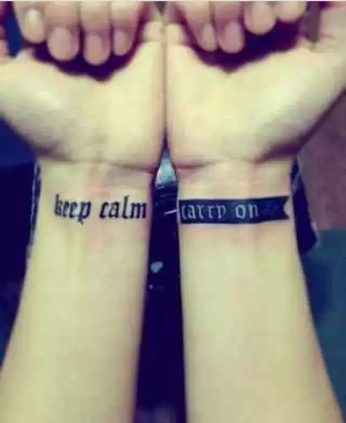 你若安好  便是晴天  情侣手臂纹身