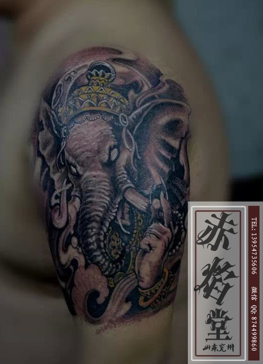 象神纹身----济宁赤焰堂纹身