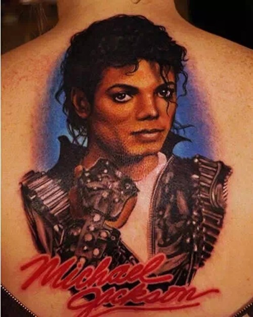 传奇人物迈克杰克逊肖像纹身