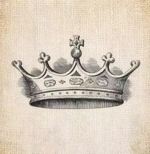 荣耀璀璨的皇冠纹身手稿
