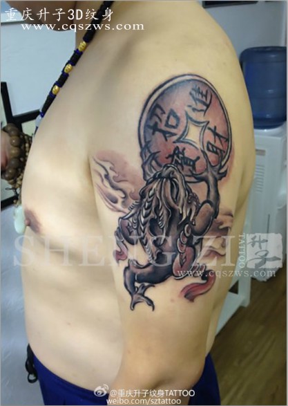 手臂纹身，升子纹身，重庆江北纹身，观音桥纹身