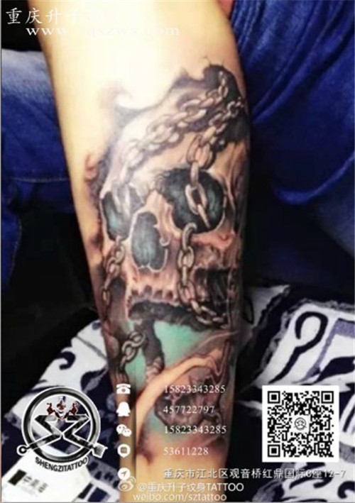 小腿纹身，重庆升子纹身，江北纹身，杨家坪纹身
