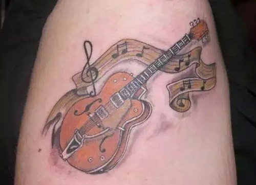 音乐爱好者最爱的乐器纹身