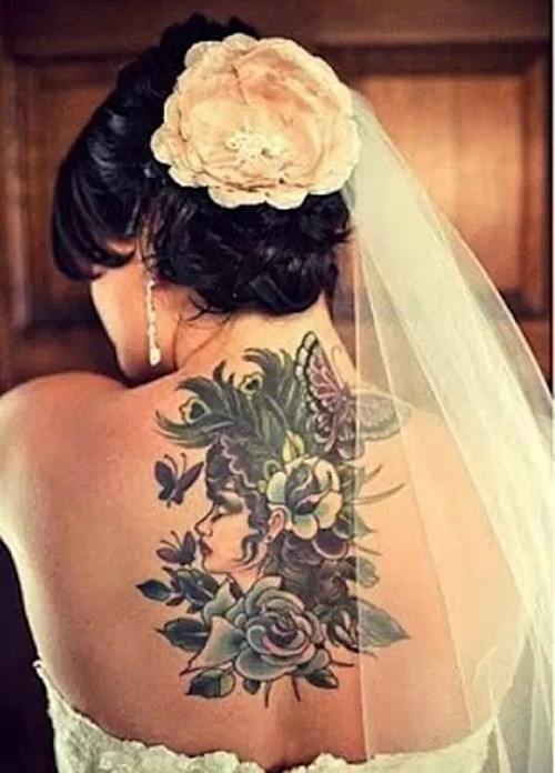 最美的纹身新娘
