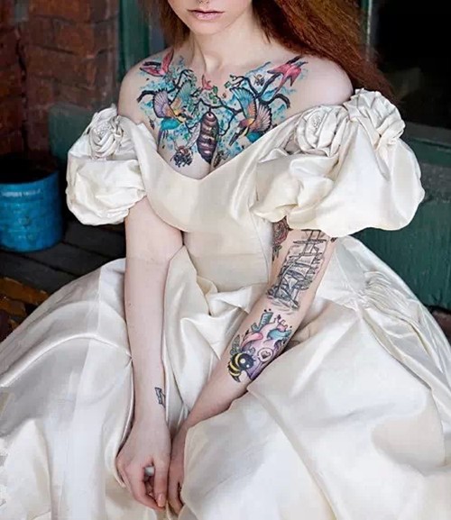 最美的纹身新娘