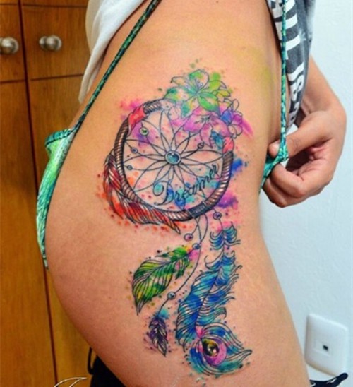 一组好看的捕梦网纹身