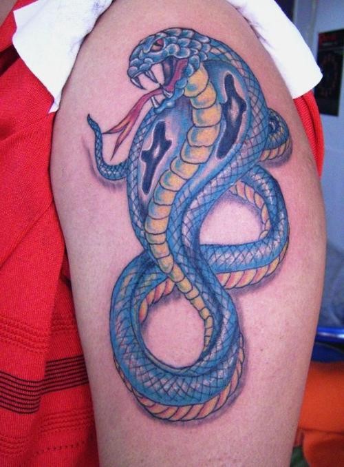 令人胆战心惊的蛇纹身