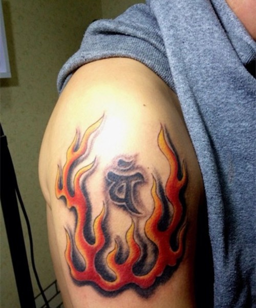 炽热的火焰纹身