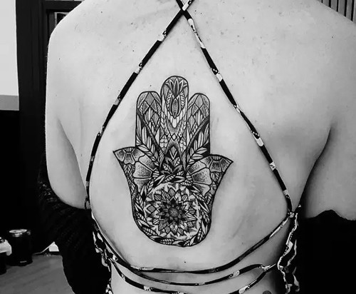 神秘的护身符之法蒂玛之手纹身