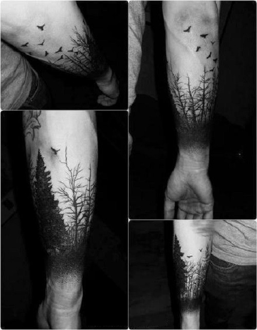暗黑森林系纹身图案