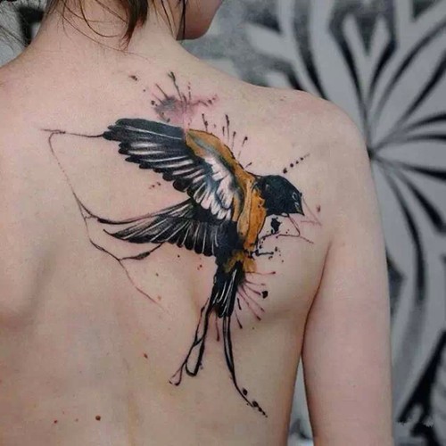 清新古典飞鸟纹身素材集