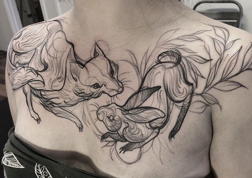 纹身艺术家Naomi Chi 的纹身作品