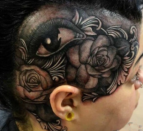 给头部来个惊艳纹身
