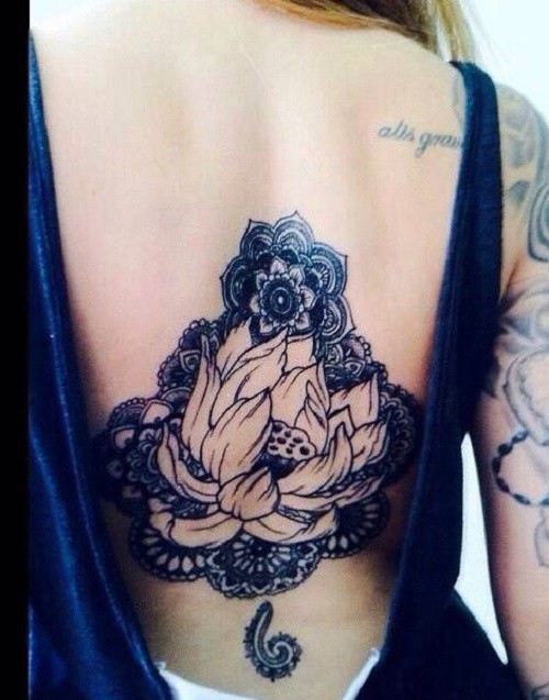 佛教圣洁荷花纹身