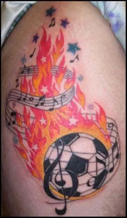 足球爱好者的福利纹身图案