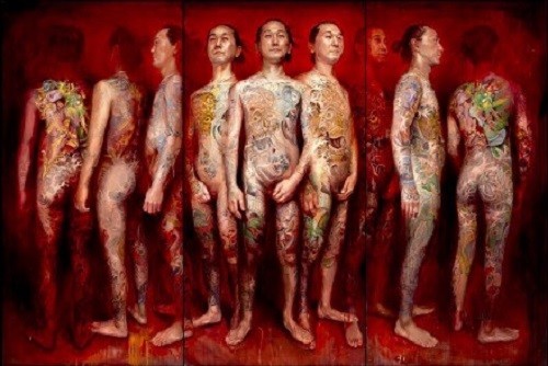 绘画与纹身的艺术碰撞。霸气外漏