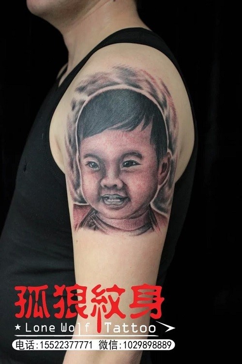 宝坻 小臂肖像纹身