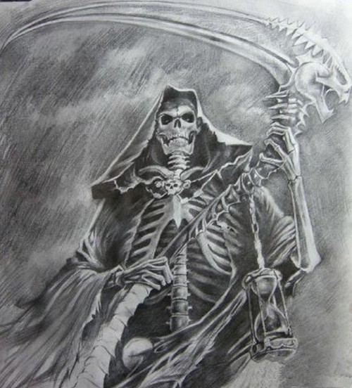 霸气死神纹身手稿素材推荐
