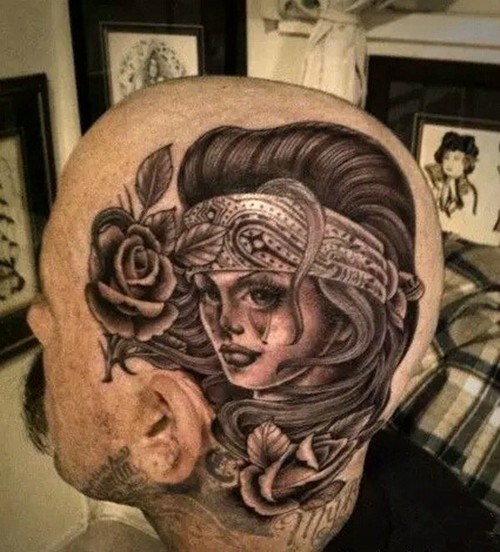 你敢尝试这样的头部纹身吗