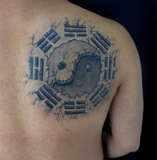 传统经典阴阳八卦纹身图案