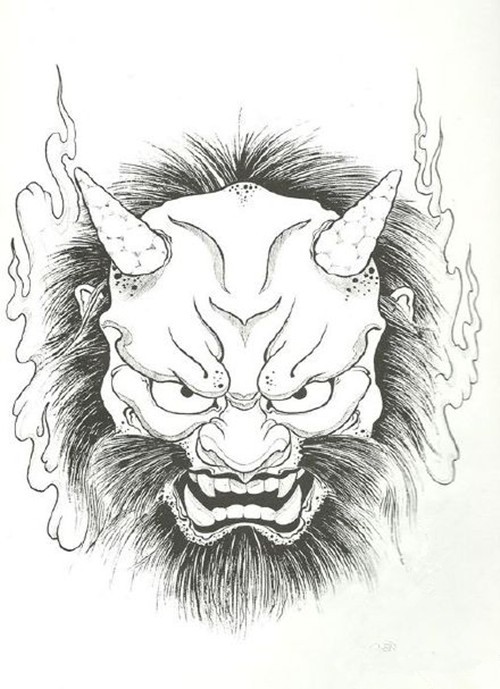 黑白般若纹身手稿