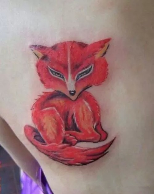 可爱的小狐狸纹身图片