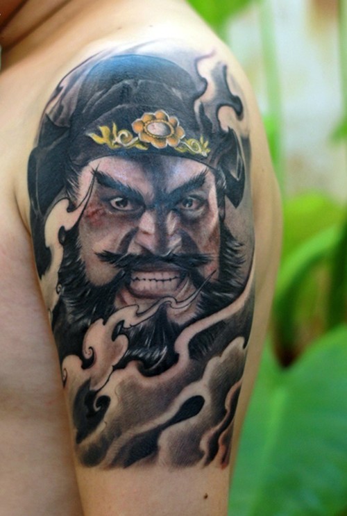 五虎上将张飞纹身图片