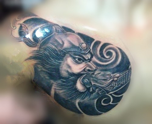 五虎上将张飞纹身图片