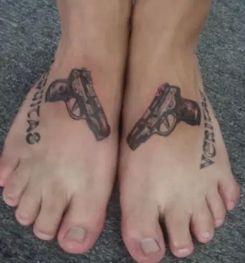 脚背  美足  个性纹身