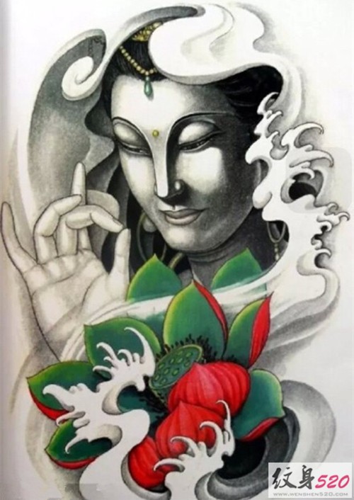 观世音菩萨纹身手稿
