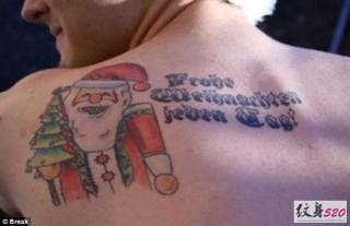 圣诞精选之圣诞老人纹身图片