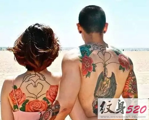 情侣间独一无二的时尚纹身