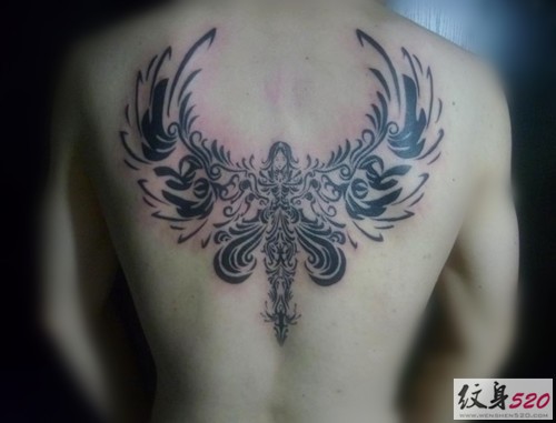 好看的天使纹身图案