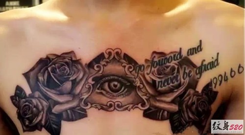 黑白上帝之眼纹身