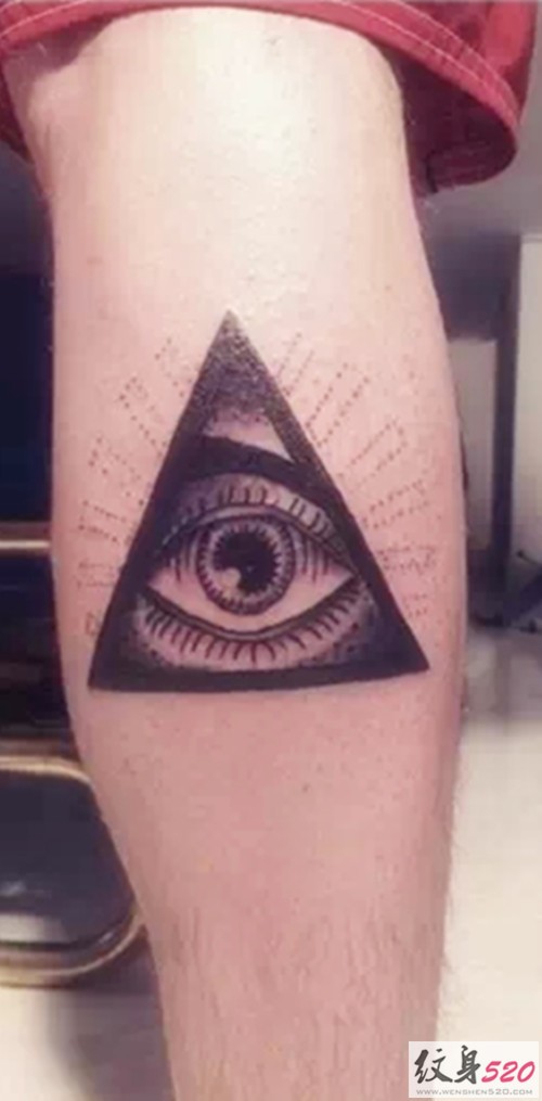 黑白上帝之眼纹身