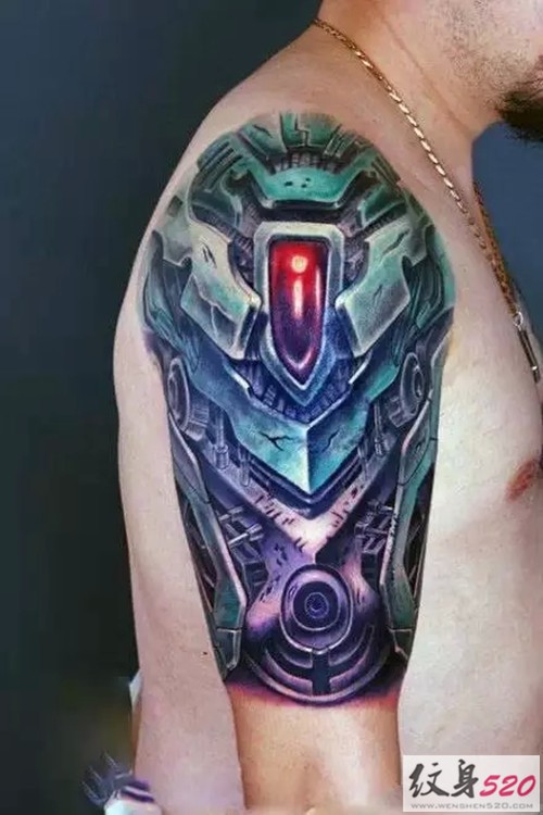 男人  就该来个机械纹身