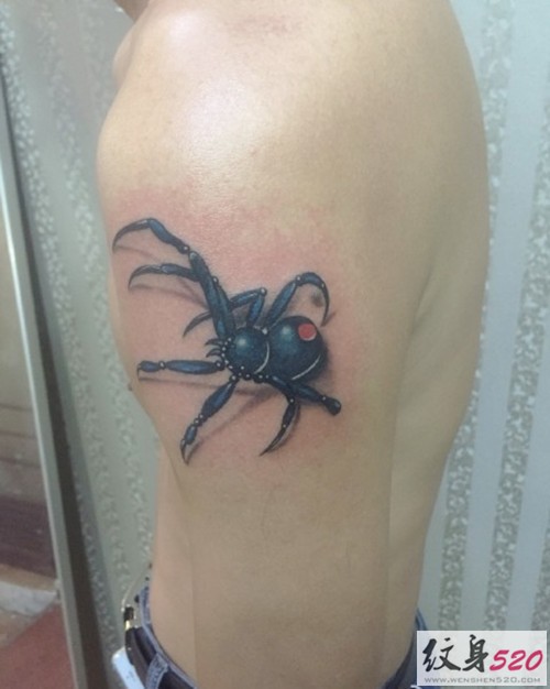 超逼真的蜘蛛纹身