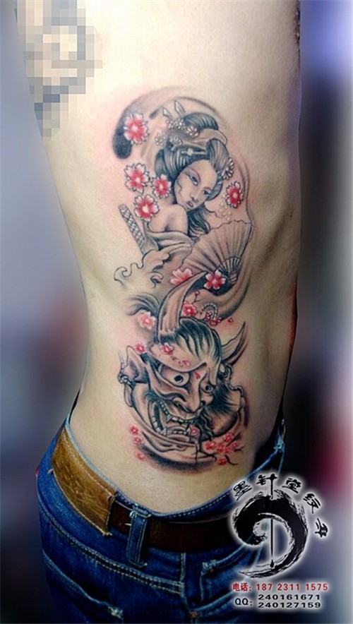 日式艺妓般若纹身  墨针堂纹身工作室