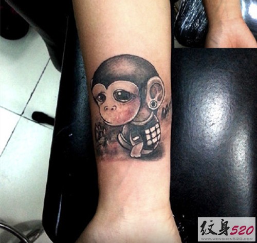 十二生肖之猴纹身图案