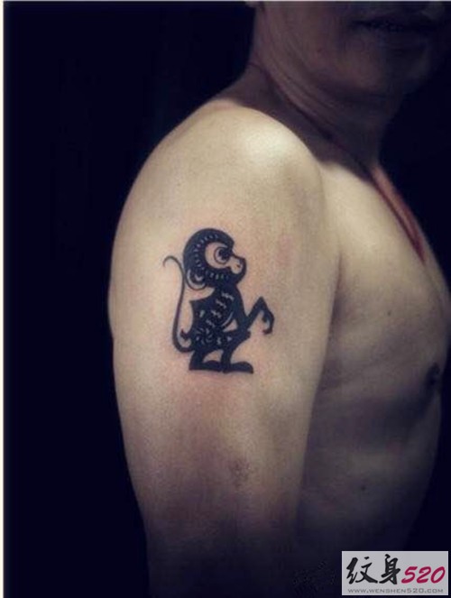 十二生肖之猴纹身图案