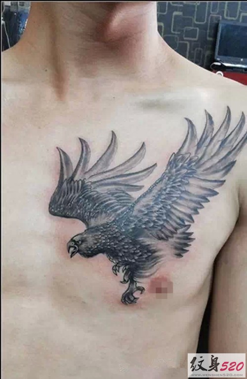 男性喜爱的雄鹰纹身图案