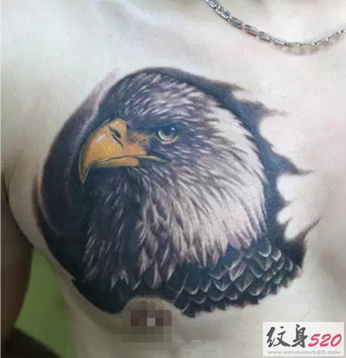 男性喜爱的雄鹰纹身图案