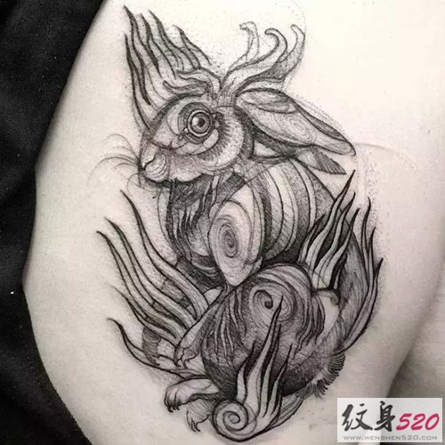 纹身艺术家Naomi的趣味小动物纹身