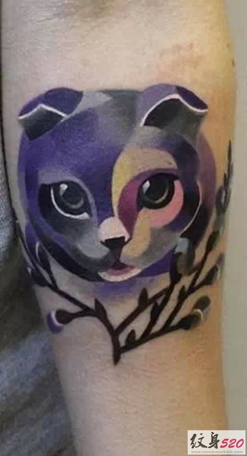 萌化你的抽象小动物纹身