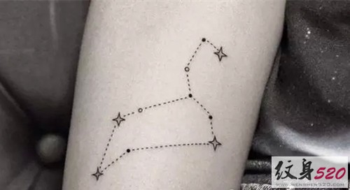 个性简约的星座纹身图案