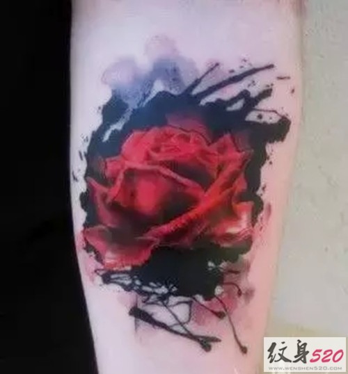 娇艳的玫瑰纹身图案大全
